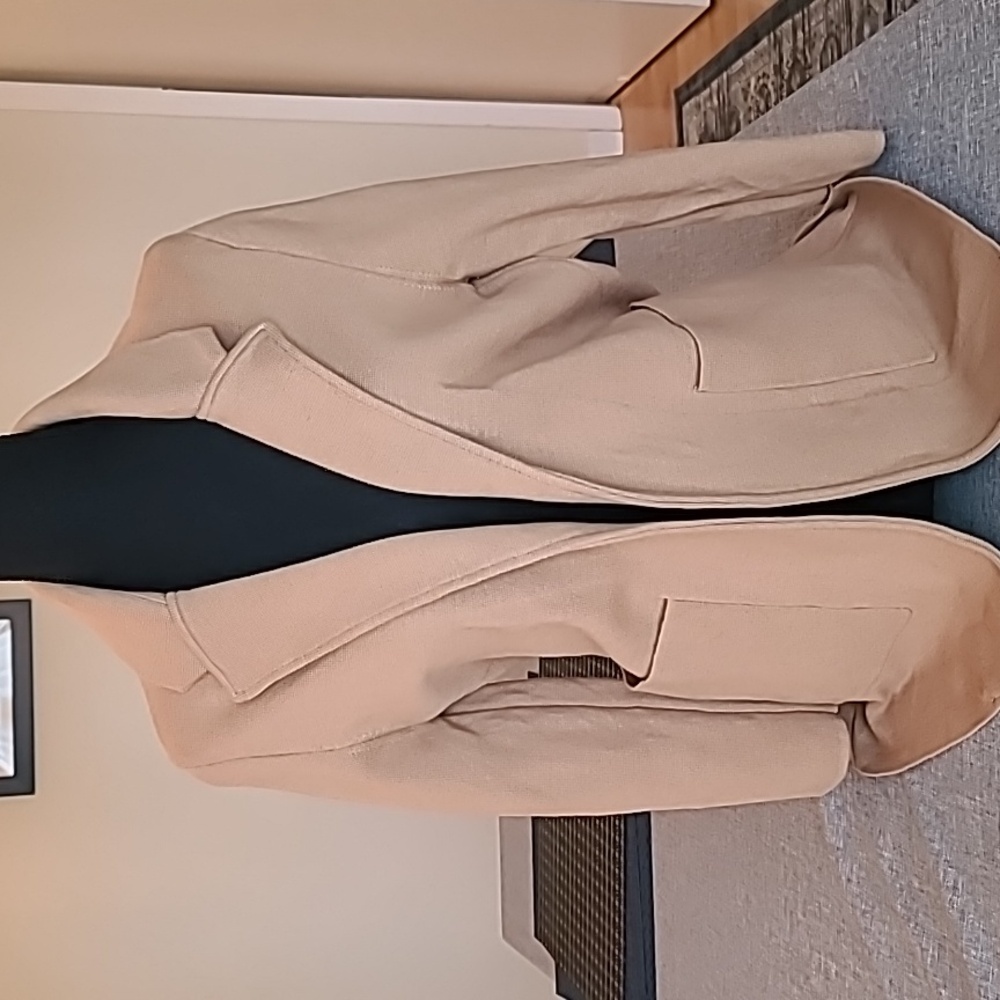 Quince Tan/Camel Blazer Classic Lapel Cotton